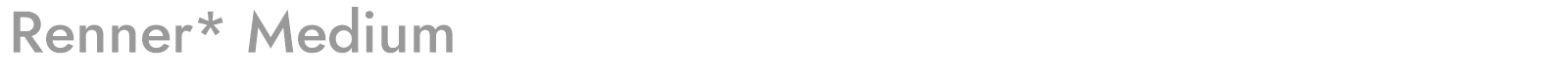 Renner* font preview
